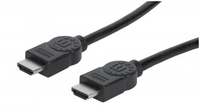 Manhattan HDMI kabel 4K@30Hz, 2 m, geschikt voor alle 1080p-resoluties en de meeste 4K-resoluties (controleer de 4K-specificaties van uw systeem om er zeker van te zijn), mannelijk naar mannelijk, zwart, levenslange garantie, equivalent HDMM2M