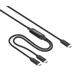 Manhattan Dubbele USB-C naar USB-C oplaadkabel, 100W, 2 m, 1x USB-C naar 2x USB-C, slimme power-splitter, tot 100W enkel of 70W + 28W, gevlochten mantel, aluminium connectoren, zwart, 3 jaar garantie