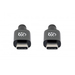 Manhattan USB-C naar USB-C kabel, 3 m, actief, mannelijk naar mannelijk, 10 Gbps (USB 3.2 Gen 2 / USB 3.1), 3A, zwart, levenslange garantie