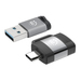 Manhattan 2-delige adapterset USB-C naar USB-A en USB-A naar USB-C, mannelijk naar vrouwelijk conversie, 5 Gbps (USB 3.2 Gen1 / USB 3.0), zwart/zilver, levenslange garantie