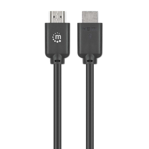 Manhattan HDMI kabel 4K@60Hz met Ethernet, 7,5 m, geschikt voor ALLE 4K en 1080p/HD toepassingen - upgrade nu of zorg dat het klaarstaat voor wanneer je het nodig hebt, mannelijk naar mannelijk, zwart, levenslange garantie
