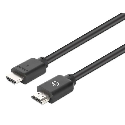 Manhattan HDMI kabel 4K@60Hz met Ethernet, 10 m, geschikt voor ALLE 4K en 1080p/HD toepassingen - upgrade nu of zorg dat het klaarstaat voor wanneer je het nodig hebt, mannelijk naar mannelijk, zwart, levenslange garantie