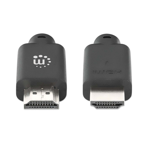 Manhattan HDMI kabel 4K@60Hz met Ethernet, 10 m, geschikt voor ALLE 4K en 1080p/HD toepassingen - upgrade nu of zorg dat het klaarstaat voor wanneer je het nodig hebt, mannelijk naar mannelijk, zwart, levenslange garantie
