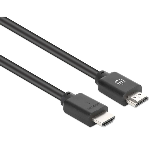 Manhattan HDMI kabel 4K@60Hz met Ethernet, 15 m, geschikt voor ALLE 4K en 1080p/HD toepassingen - upgrade nu of zorg dat het klaarstaat voor wanneer je het nodig hebt, mannelijk naar mannelijk, zwart, levenslange garantie