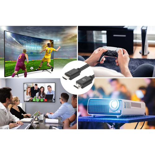 Manhattan HDMI kabel 4K@60Hz met Ethernet, 22,5 m, geschikt voor ALLE 4K en 1080p/HD toepassingen - upgrade nu of zorg dat het klaarstaat voor wanneer je het nodig hebt, mannelijk naar mannelijk, zwart, levenslange garantie