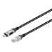 Manhattan USB-C naar Gigabit Ethernet kabel, 10/100/1000 Mbps, RJ45, 2 m, zwart/zilver, 3 jaar garantie