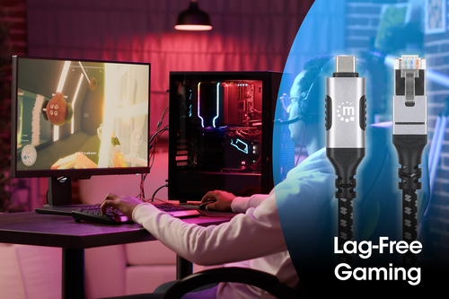 Manhattan USB-C naar Gigabit Ethernet kabel, 10/100/1000 Mbps, RJ45, 2 m, zwart/zilver, 3 jaar garantie