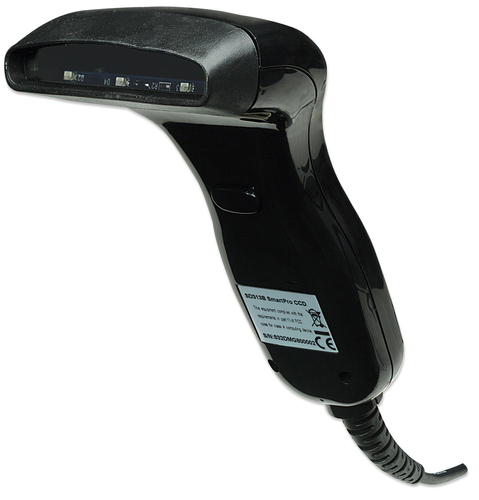 Manhattan Contact CCD handheld barcodescanner, USB, scanbreedte 80 mm, kabel 1,52 m, max. 3.000 lux, zwart, 3 jaar garantie