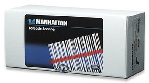 Manhattan CCD handheld barcodescanner met groot bereik, USB, scanafstand 500 mm, kabel 1,5 m, max. omgevingslicht 30.000 lux (zonlicht), zwart, 3 jaar garantie