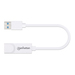 Manhattan USB-A Gigabit netwerkadapter, 10/100/1000 Mbps, 5 Gbit/s (USB 3.2 Gen 1 / USB 3.0), Ethernet, RJ45, wit, 3 jaar garantie, equivalent aan USB31000SW