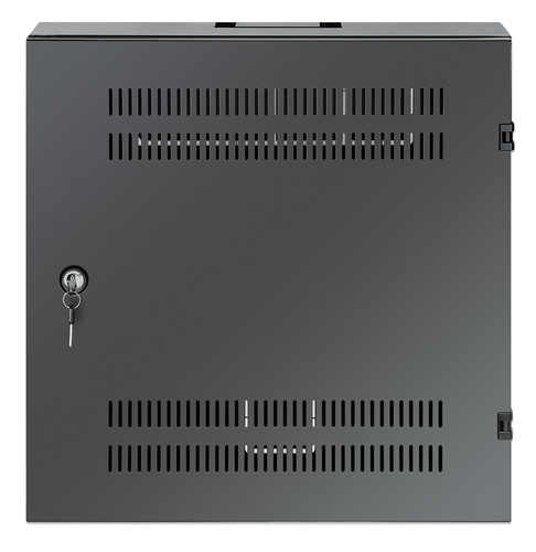 Intellinet Low-profile 19" wandkast met 4U horizontale en 2U verticale rails, slanke ruimtebesparende behuizing met slechts 170 mm diepte, ideaal voor AV/multimedia/surveillance, gemonteerd, zwart RAL 7021