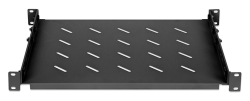 Intellinet 19" vaste plank (verstelbaar), 1U, plankdiepte 350 mm, verstelbare raildiepte 350–550 mm, max. 20 kg, zwart, levenslange garantie