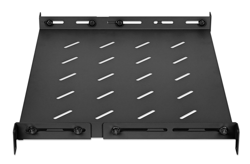Intellinet 19" vaste plank (verstelbaar), 1U, plankdiepte 350 mm, verstelbare raildiepte 350–550 mm, max. 20 kg, zwart, levenslange garantie