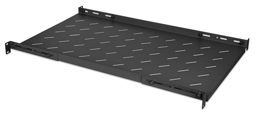 Intellinet 19" vaste plank (verstelbaar), 1U, plankdiepte 750 mm, verstelbare raildiepte 750–950 mm, max. 20 kg, zwart, levenslange garantie