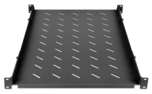 Intellinet 19" vaste plank (verstelbaar), 1U, plankdiepte 750 mm, verstelbare raildiepte 750–950 mm, max. 20 kg, zwart, levenslange garantie