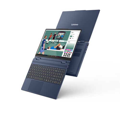 Lenovo IdeaPad 5 2-in-1 15IPH11 Copilot+ PC Intel Core Ultra 7 355 Hybride (2-in-1) 38,9 cm (15.3") Touchscreen WQXGA 32 GB DDR5-SDRAM 512 GB SSD Wi-Fi 7 (802.11be) Windows 11 Home Blauw Belgisch