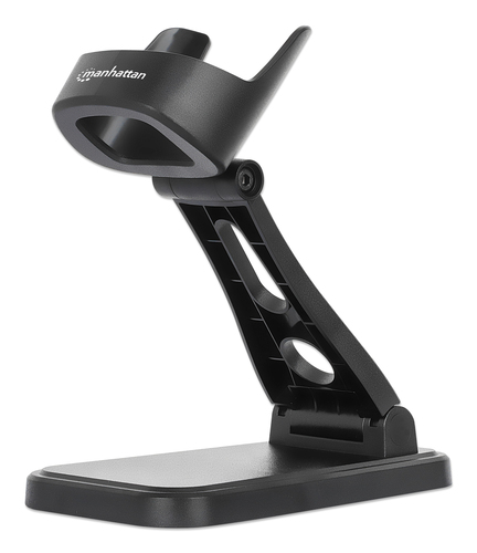Manhattan Verstelbare barcodescanner-standaard, in hoogte en hoek verstelbaar, geschikt voor scanners 153997/154116/154185, zwart, levenslange garantie