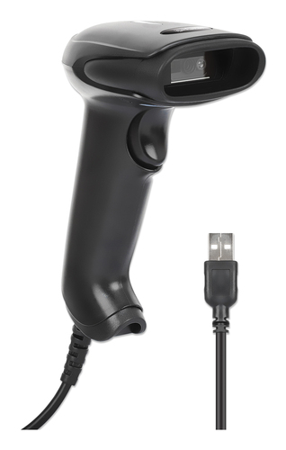 Manhattan Contact CCD handheld barcodescanner, USB, scanbreedte 60 mm, kabel 1,52 m, max. 5.000 lux, zwart, 3 jaar garantie