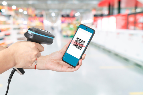 Manhattan 2D long-range LED barcodescanner met USB-interface, leesafstand tot 450 mm, geschikt voor max. 100.000 lux omgevingslicht, ondersteunt 1D (21) en 2D (10) barcodes, RJ45-naar-USB kabel 1,8 m inbegrepen