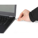 Manhattan Universeel combinatieslot voor laptop (Noble Wedge®, Nano en K-Slot), 3-in-1 diefstalbeveiliging, resetbare 4-cijferige combinatie, kabel van 1,8 m van koolstofstaal, snijbestendig, PVC-coating transparant, zilver