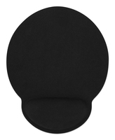 Manhattan Gel polssteun met muismat, zwart, 241 × 203 × 40 mm, antislip basis, levenslange garantie