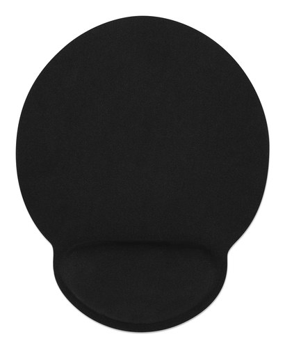 Manhattan Gel polssteun met muismat, zwart, 241 × 203 × 40 mm, antislip basis, levenslange garantie