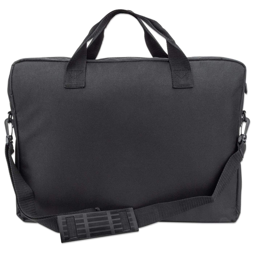 Manhattan London laptoptas 17,3", top loader, zwart, LAGE KOSTEN, accessoirevak, afneembare schouderriem, notebooktas, 3 jaar garantie