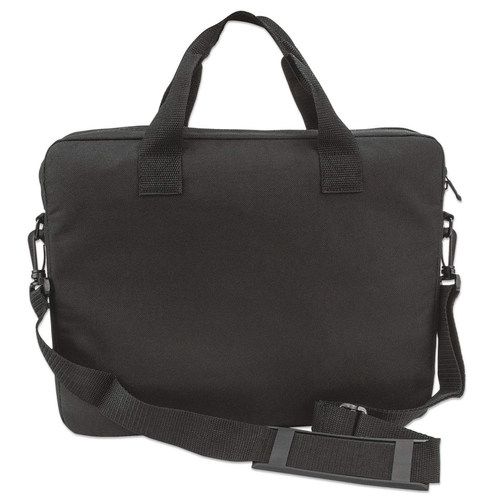 Manhattan London laptoptas 14,1", top loader, zwart, LAGE KOSTEN, accessoirevak, afneembare schouderriem, notebooktas, 3 jaar garantie