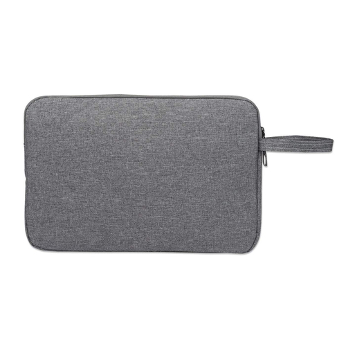 Manhattan Seattle laptop sleeve 14,5", grijs, gevoerd, extra zachte binnenvoering, hoofdvak met dubbele rits, ritsvak vooraan, draaglus, waterbestendig en duurzaam, laptopsleeve, 3 jaar garantie