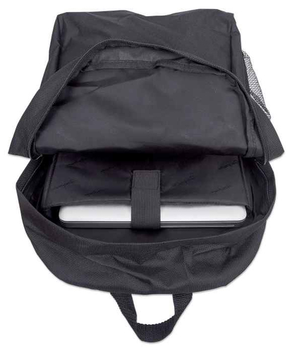 Manhattan Knappack rugzak 15,6", zwart, LAGE KOSTEN, lichtgewicht, interne laptophoes, accessoirevak, gevoerde verstelbare schouderbanden, fleshouder, 3 jaar garantie
