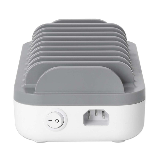 Manhattan USB-C laadstation met 10 poorten, USB-C-uitgang: 10 × 20 W, maximaal vermogen 200 W, netvoeding, inclusief US/EU/UK-adapters