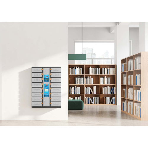 Manhattan Kiosk laadkast USB-C 30W voor iPads 11", 16-vaks (individueel vak - pincode), geschikt voor tablets, smartphones en andere USB-C apparaten, vakken 328x220x100 mm, USB-C kabels inbegrepen, kast, UK & EU