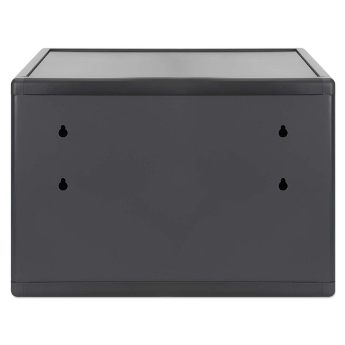 Manhattan Laadkast/laadtrolley USB-C 65W voor 12 laptops (tot 16"), geschikt voor laptops, iPads, MacBooks, Chromebooks en andere USB-C apparaten, vakken 395x290x32.5 mm, USB-C laadkabels inbegrepen, afsluitbaar, EU/UK-stroomkabels inbegrepen