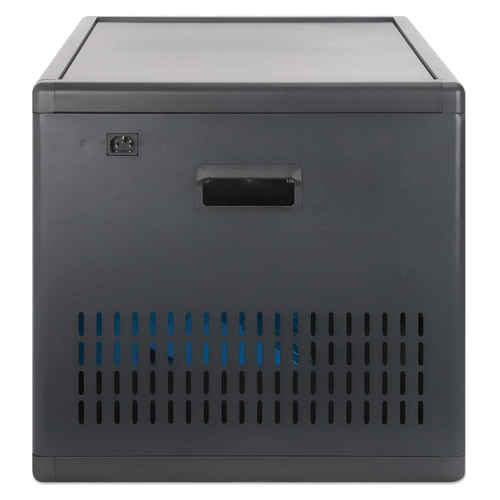 Manhattan Laadkast/laadtrolley USB-C 65W voor 12 laptops (tot 16"), geschikt voor laptops, iPads, MacBooks, Chromebooks en andere USB-C apparaten, vakken 395x290x32.5 mm, USB-C laadkabels inbegrepen, afsluitbaar, EU/UK-stroomkabels inbegrepen