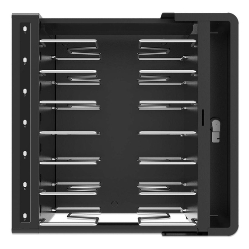 Manhattan Laadkast USB-C 65W voor 7 laptops (tot 16"), geschikt voor laptops, iPads, MacBooks, Chromebooks en andere USB-C apparaten, vakken 402x290x50 mm, USB-C laadkabels inbegrepen, afsluitbaar, alternatief voor laadtrolley, EU/UK-stroomkabels inbegrepen