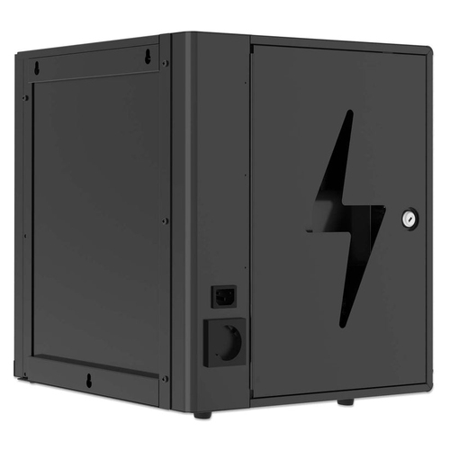 Manhattan Laadkast USB-C 65W voor 7 laptops (tot 16"), geschikt voor laptops, iPads, MacBooks, Chromebooks en andere USB-C apparaten, vakken 402x290x50 mm, USB-C laadkabels inbegrepen, afsluitbaar, alternatief voor laadtrolley, EU/UK-stroomkabels inbegrepen