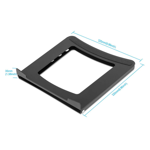 Manhattan Laptop- en tabletstandaard voor bureau, verstelbaar (5 posities), voor tablets en laptops tot 15,6", draagbaar en lichtgewicht, staal, zwart
