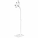 Manhattan Kioskstandaard voor tablet en iPad (vloerstandaard), universeel, 360° rotatie, tilt +20° tot -110°, wit, vergrendelbaar, tablets 7,9"–11", hoogte verstelbaar 790–1190 mm, uitschuifklemmen: hoogte 200–246 mm / breedte 129–181 mm