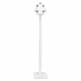 Manhattan Kioskstandaard voor tablet en iPad (vloerstandaard), universeel, 360° rotatie, tilt +20° tot -110°, wit, vergrendelbaar, tablets 7,9"–11", hoogte verstelbaar 790–1190 mm, uitschuifklemmen: hoogte 200–246 mm / breedte 129–181 mm