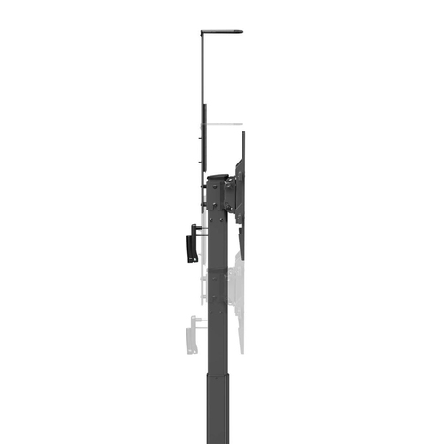Manhattan Trolley voor TV’s en monitoren (met slinger), voor schermen 37"–65", VESA-compatibiliteit: van 200x200 tot 600x400 mm (controleer de afmetingen van de vier montagegaten aan de achterzijde), max. 70 kg, hoogte 1120–1570 mm, zwart