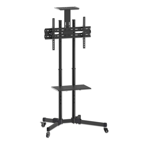 Manhattan Trolley voor TV’s en monitoren, voor schermen 37"–65", VESA-compatibiliteit: van 200x200 tot 600x400 mm (controleer de afmetingen van de vier montagegaten aan de achterzijde), max. 40 kg, zwart