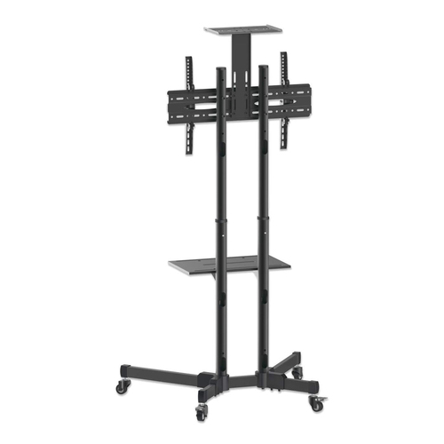 Manhattan Trolley voor TV’s en monitoren, voor schermen 37"–65", VESA-compatibiliteit: van 200x200 tot 600x400 mm (controleer de afmetingen van de vier montagegaten aan de achterzijde), max. 40 kg, zwart