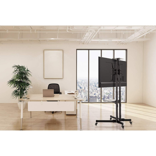 Manhattan Trolley voor TV’s en monitoren, voor schermen 37"–65", VESA-compatibiliteit: van 200x200 tot 600x400 mm (controleer de afmetingen van de vier montagegaten aan de achterzijde), max. 40 kg, zwart