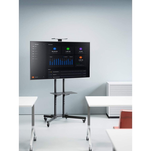 Manhattan Trolley voor TV’s en monitoren, voor schermen 37"–65", VESA-compatibiliteit: van 200x200 tot 600x400 mm (controleer de afmetingen van de vier montagegaten aan de achterzijde), max. 40 kg, zwart