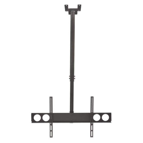Manhattan Plafondbeugel voor TV’s en monitoren, voor schermen 37"–75", hoogte verstelbaar 105–156 cm, VESA-compatibiliteit: van 200x200 tot 800x400 mm (controleer de afmetingen van de vier montagegaten aan de achterzijde), max. 50 kg, zwart