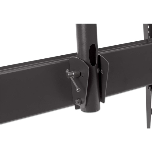 Manhattan Plafondbeugel voor TV’s en monitoren, voor schermen 37"–75", hoogte verstelbaar 105–156 cm, VESA-compatibiliteit: van 200x200 tot 800x400 mm (controleer de afmetingen van de vier montagegaten aan de achterzijde), max. 50 kg, zwart