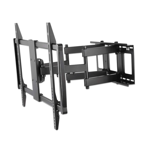 Manhattan Wandbeugel voor TV’s en monitoren (Volledig Verstelbaar), voor schermen 37–100", VESA-compatibiliteit: van 200x200 tot 900x600 mm (controleer de afmetingen van de vier montagegaten aan de achterzijde), max 80 kg, zwart