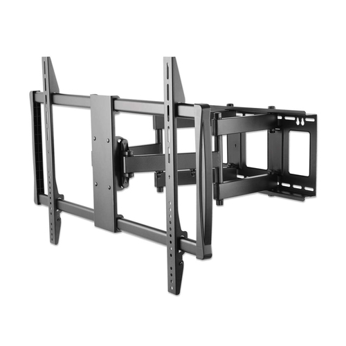 Manhattan Wandbeugel voor TV’s en monitoren (Volledig Verstelbaar), voor schermen 37–100", VESA-compatibiliteit: van 200x200 tot 900x600 mm (controleer de afmetingen van de vier montagegaten aan de achterzijde), max 80 kg, zwart