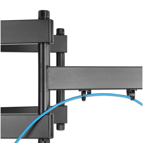 Manhattan Wandbeugel voor TV’s en monitoren (Volledig Verstelbaar), voor schermen 37–100", VESA-compatibiliteit: van 200x200 tot 900x600 mm (controleer de afmetingen van de vier montagegaten aan de achterzijde), max 80 kg, zwart