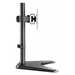 Manhattan Bureaubeugel voor TV’s en monitoren, kantelbaar en draaibaar, monitorstandaard, voor schermen 10"–27", VESA-compatibiliteit: 75x75 en 100x100 mm (controleer de afmetingen van de vier montagegaten aan de achterzijde), max. 7 kg, zwart